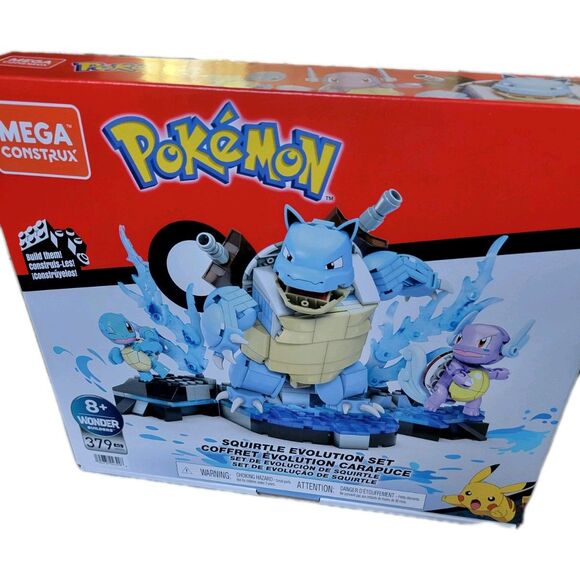 Mega Construx Pokémon Squirtle Evolution Set 379 Pieces New In Box - Picture 8 of 12